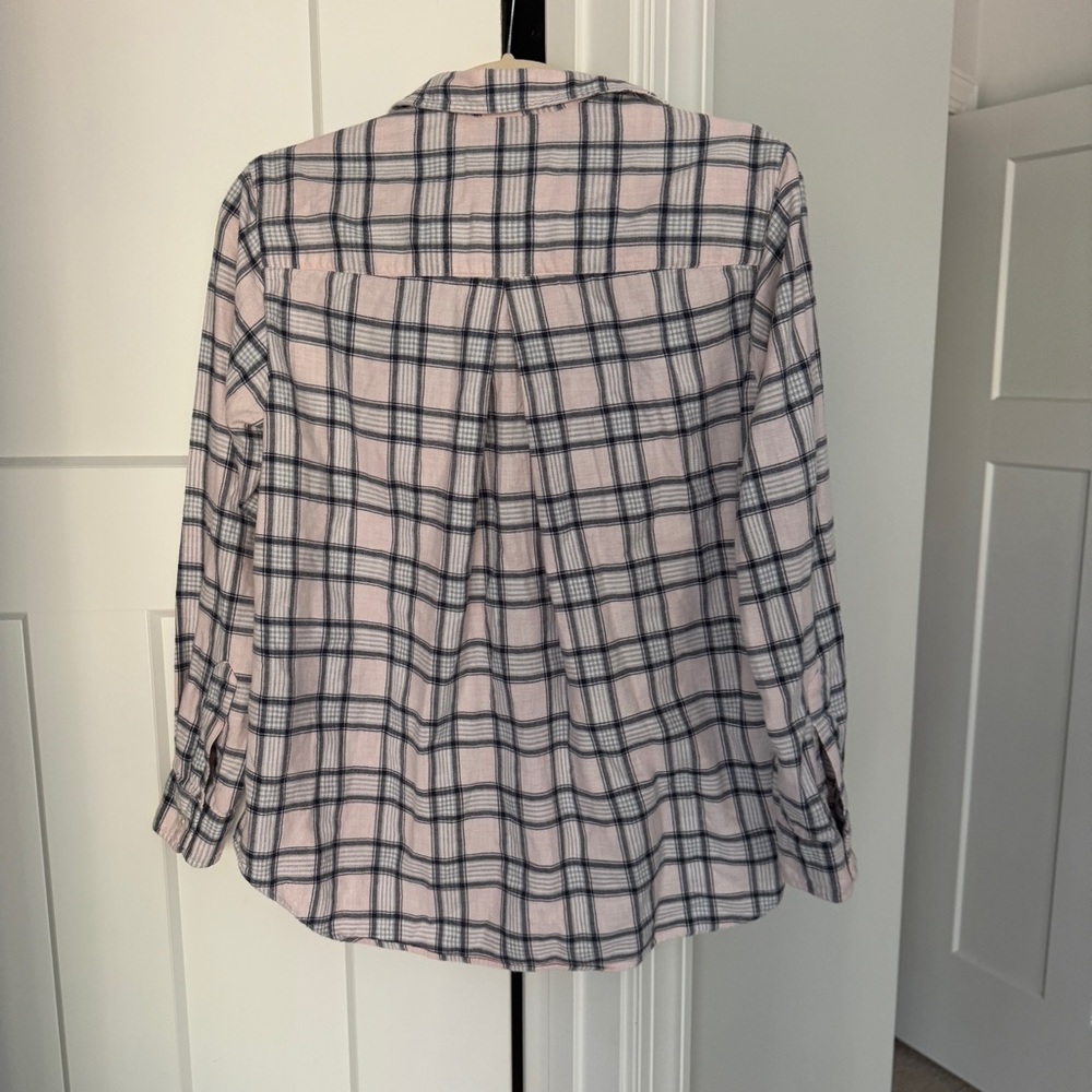 Grayson The Hero Pink Gray Plaid Flannel Button Down Shirt - Picture 4 of 4